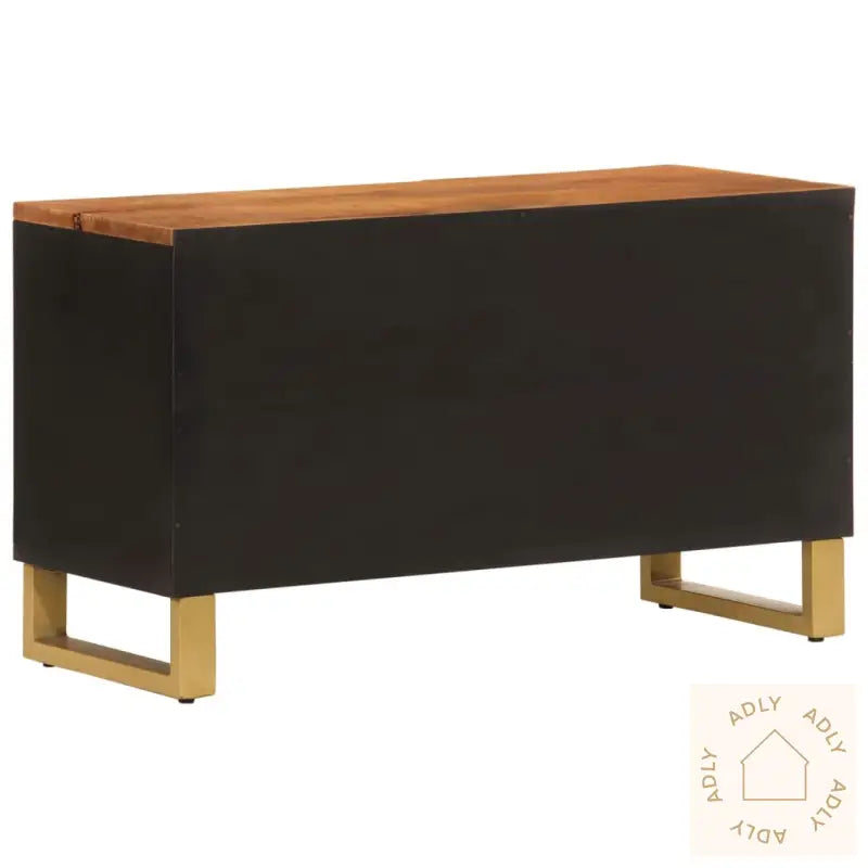 Tv-Benk Brun Og Svart 80X31,5X46 Cm Heltre Mango