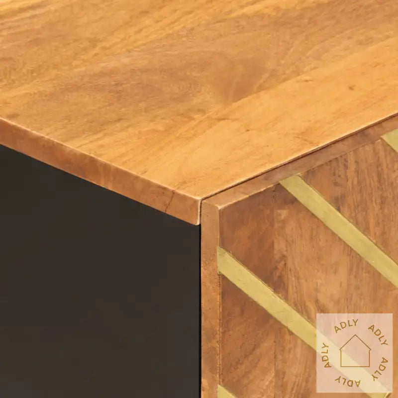 Tv-Benk Brun Og Svart 80X31,5X46 Cm Heltre Mango