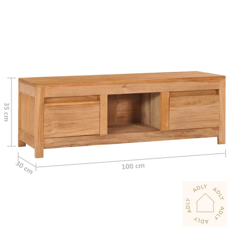 Tv-Benk 100X30X35 Cm Heltre Teak