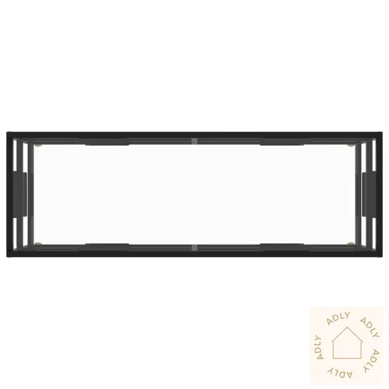 Tv-Benk Svart Med Svart Herdet Glass 120X40X40 Cm