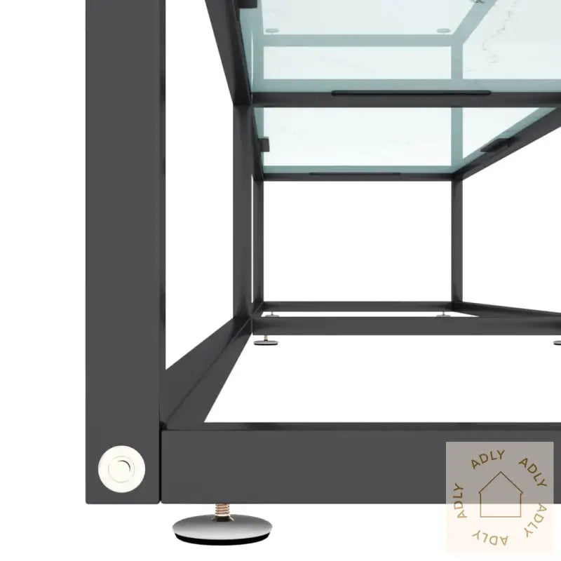 Tv-Benk Hvit Marmor 220X40X40,5 Cm Herdet Glass