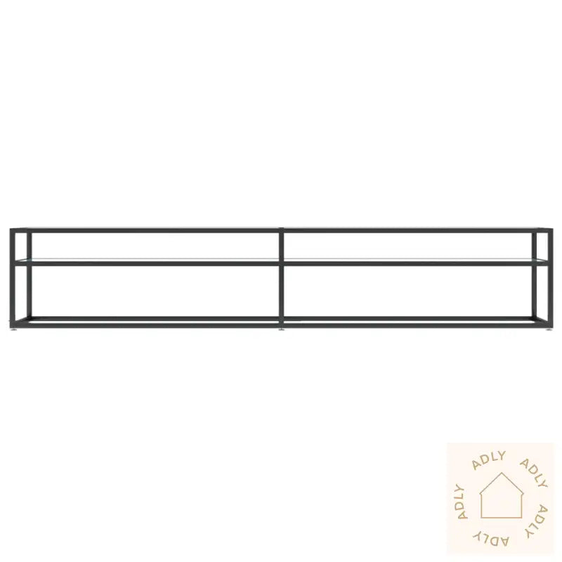 Tv-Benk Hvit Marmor 220X40X40,5 Cm Herdet Glass