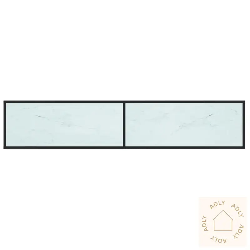 Tv-Benk Hvit Marmor 200X40X40,5 Cm Herdet Glass