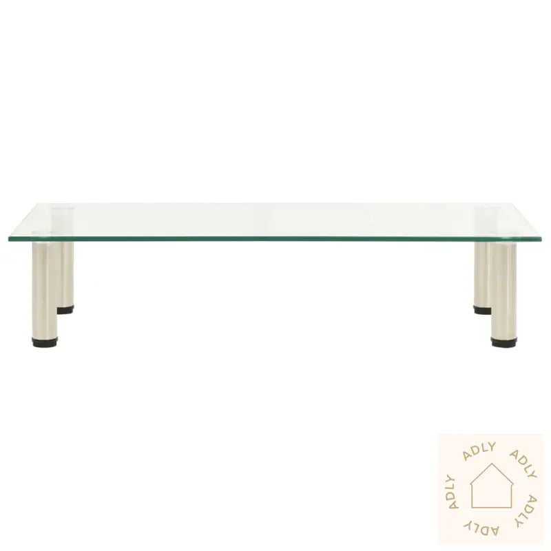Tv-Benk Gjennomsiktig 80X35X17 Cm Herdet Glass