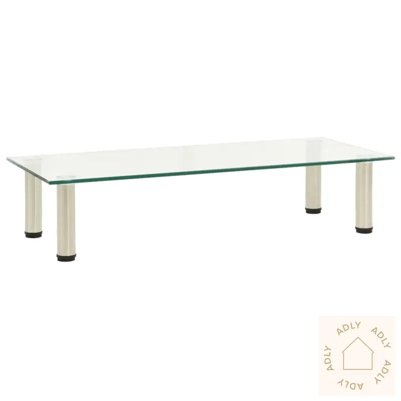 Tv-Benk Gjennomsiktig 80X35X17 Cm Herdet Glass