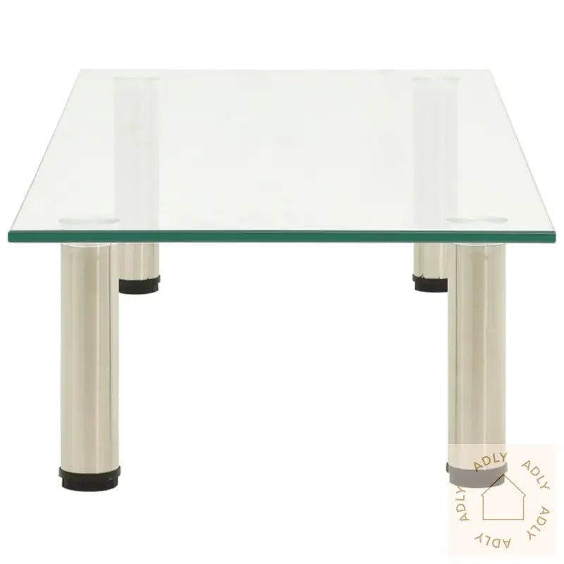 Tv-Benk Gjennomsiktig 80X35X17 Cm Herdet Glass