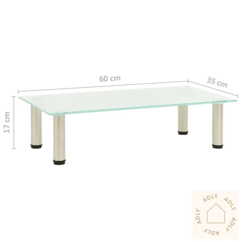 Tv-Benk Frostet 60X35X17 Cm Herdet Glass