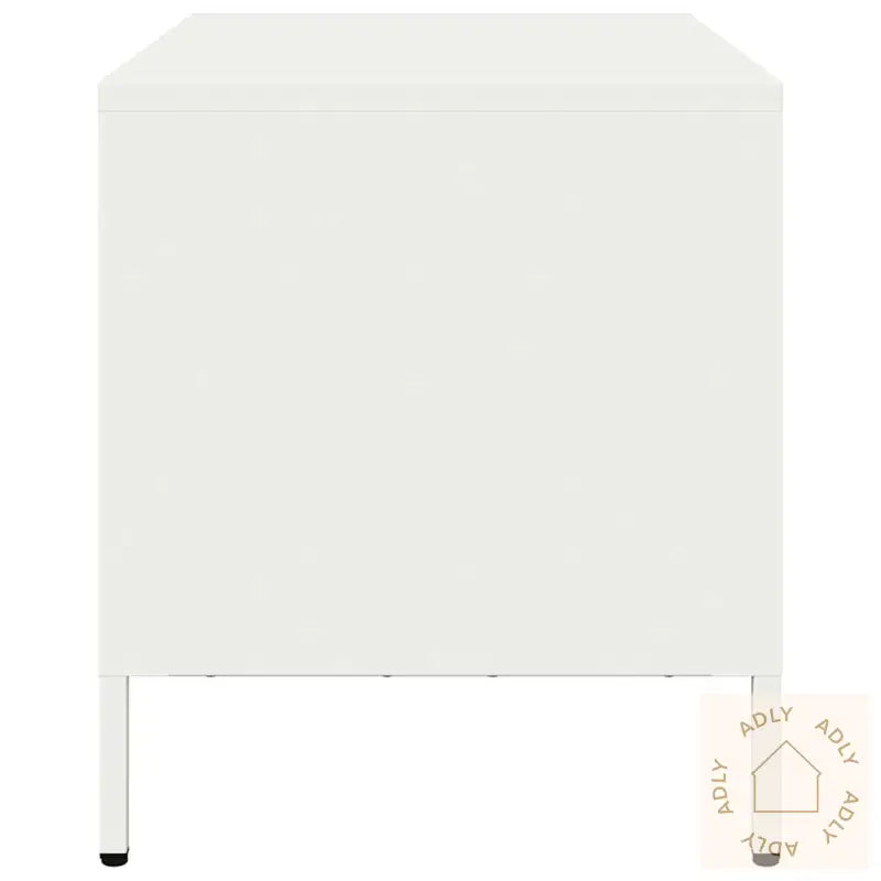 Tv-Benk Hvit 68X39X43,5 Cm Kaldvalset Stål