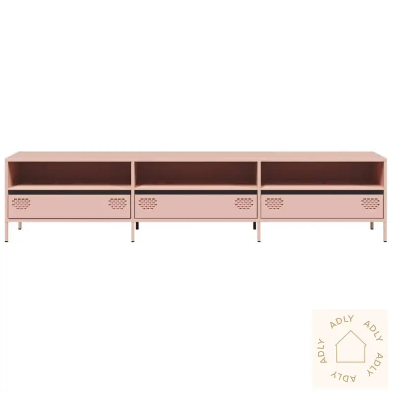 Tv-Benk Rosa 202X39X43,5 Cm Kaldvalset Stål