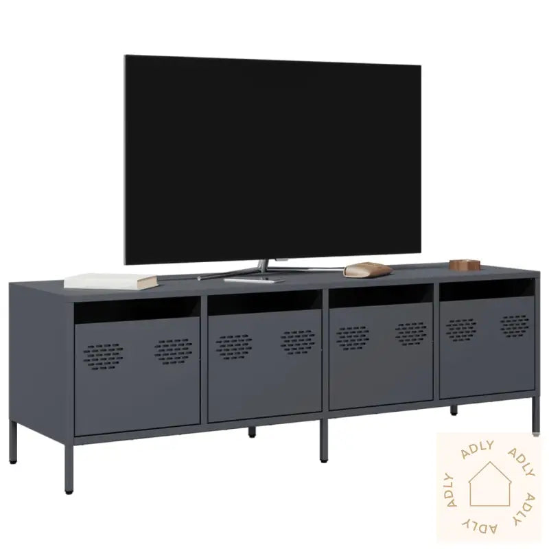 Tv-Benk Antrasitt 135X39X43,5 Cm Kaldvalset Stål