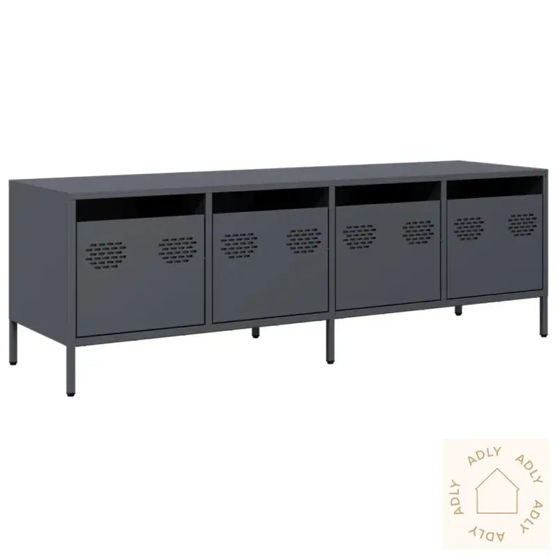 Tv-Benk Antrasitt 135X39X43,5 Cm Kaldvalset Stål