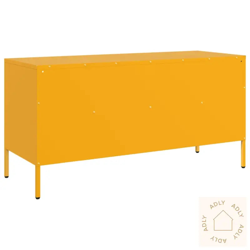 Tv-Benk Sennepsgul 100,5X39X50,5 Cm Stål