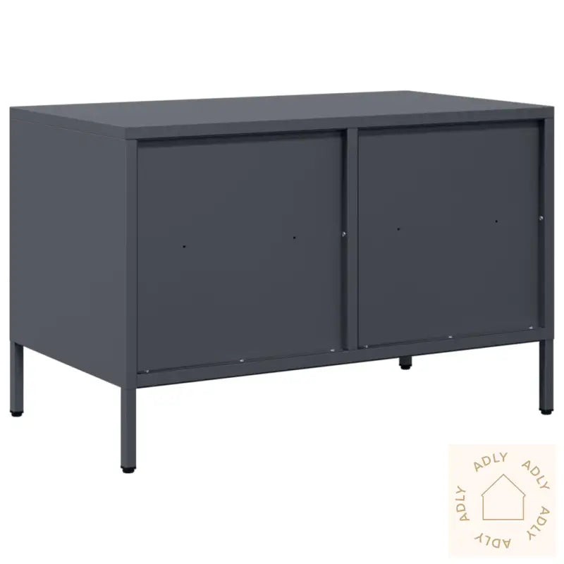 Tv-Benk Antrasitt 68X39X43,5 Cm Kaldvalset Stål