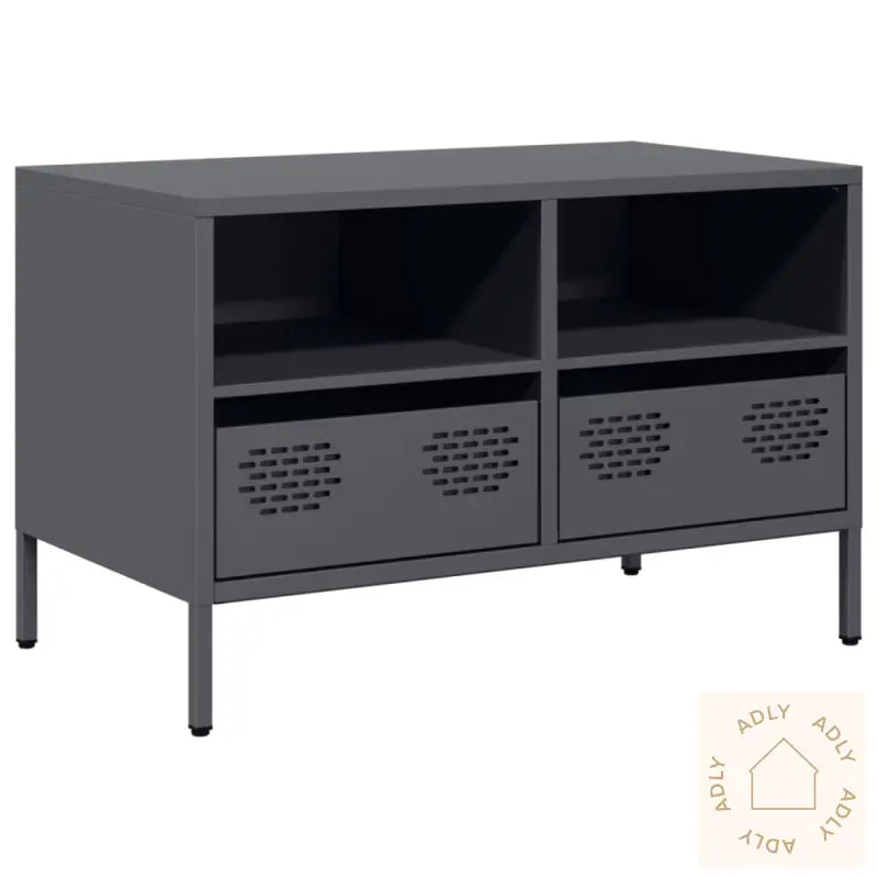 Tv-Benk Antrasitt 68X39X43,5 Cm Kaldvalset Stål