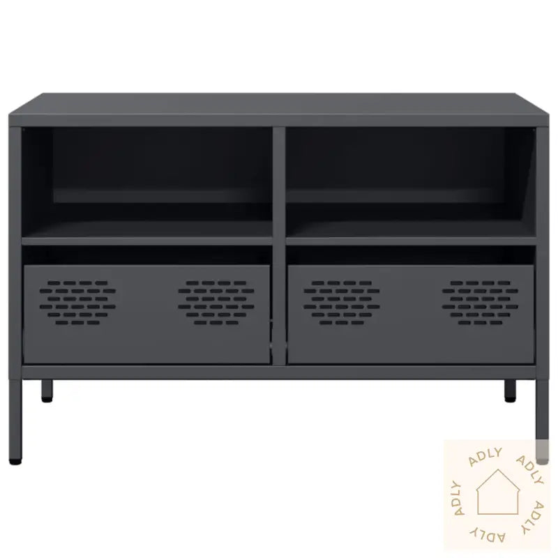 Tv-Benk Antrasitt 68X39X43,5 Cm Kaldvalset Stål