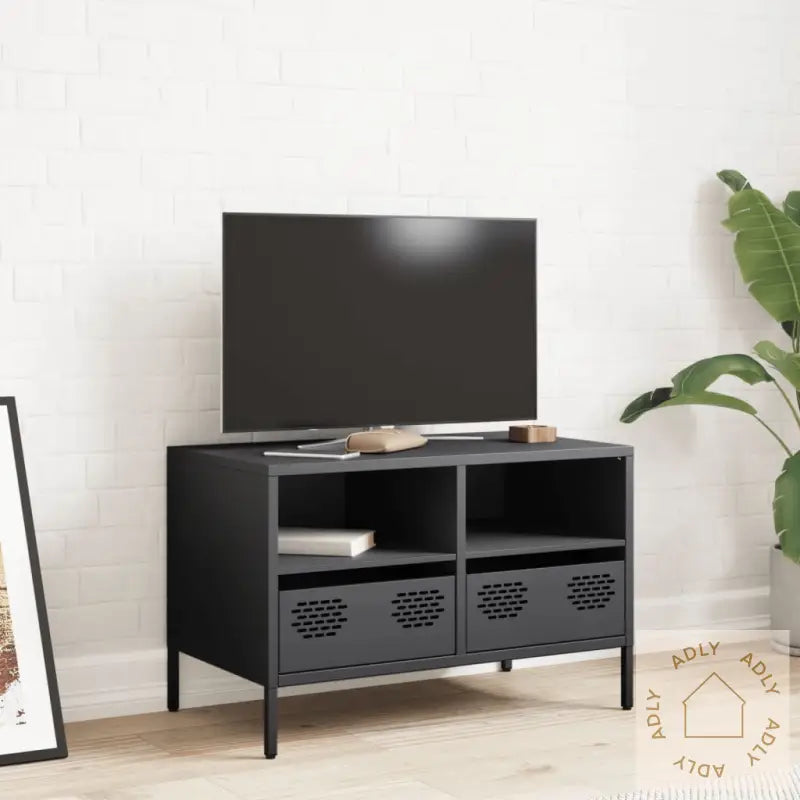 Tv-Benk Antrasitt 68X39X43,5 Cm Kaldvalset Stål