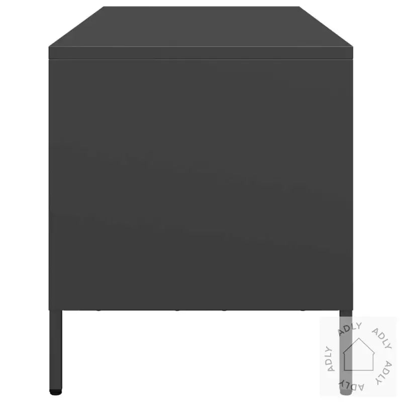 Tv-Benk Svart 101,5X39X43,5 Cm Kaldvalset Stål