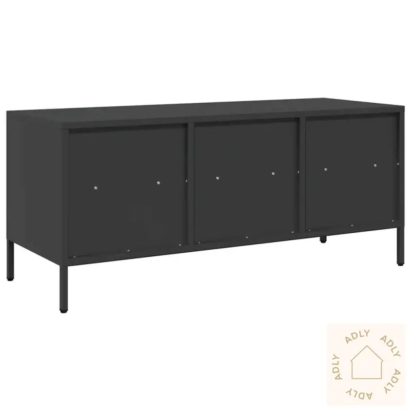 Tv-Benk Svart 101,5X39X43,5 Cm Kaldvalset Stål