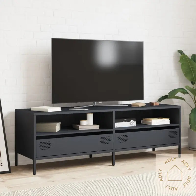 Tv-Benk Antrasitt 135X39X43,5 Cm Kaldvalset Stål