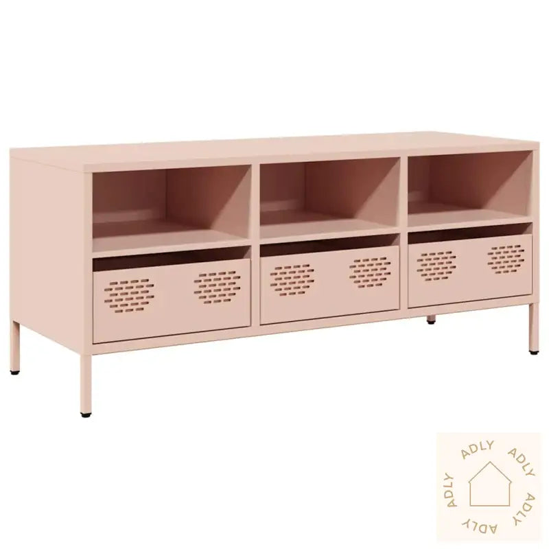 Tv-Benk Rosa 101,5X39X43,5 Cm Kaldvalset Stål