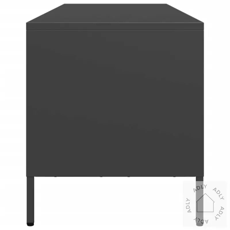 Tv-Benk Svart 135X39X43,5 Cm Kaldvalset Stål