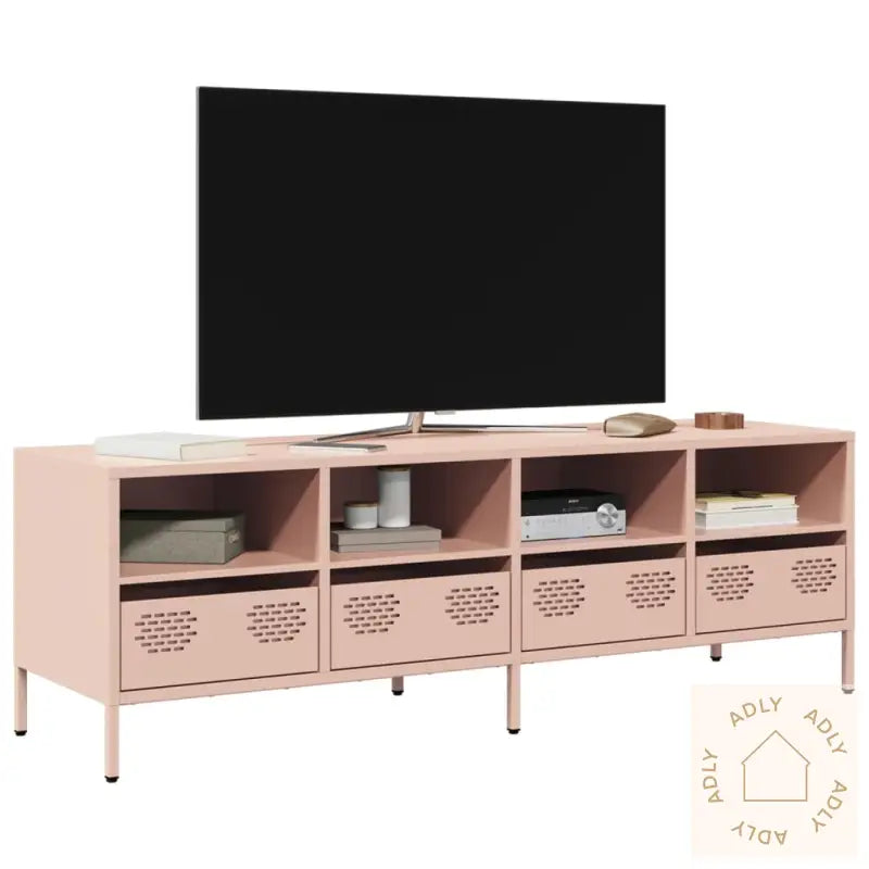 Tv-Benk Rosa 135X39X43,5 Cm Kaldvalset Stål