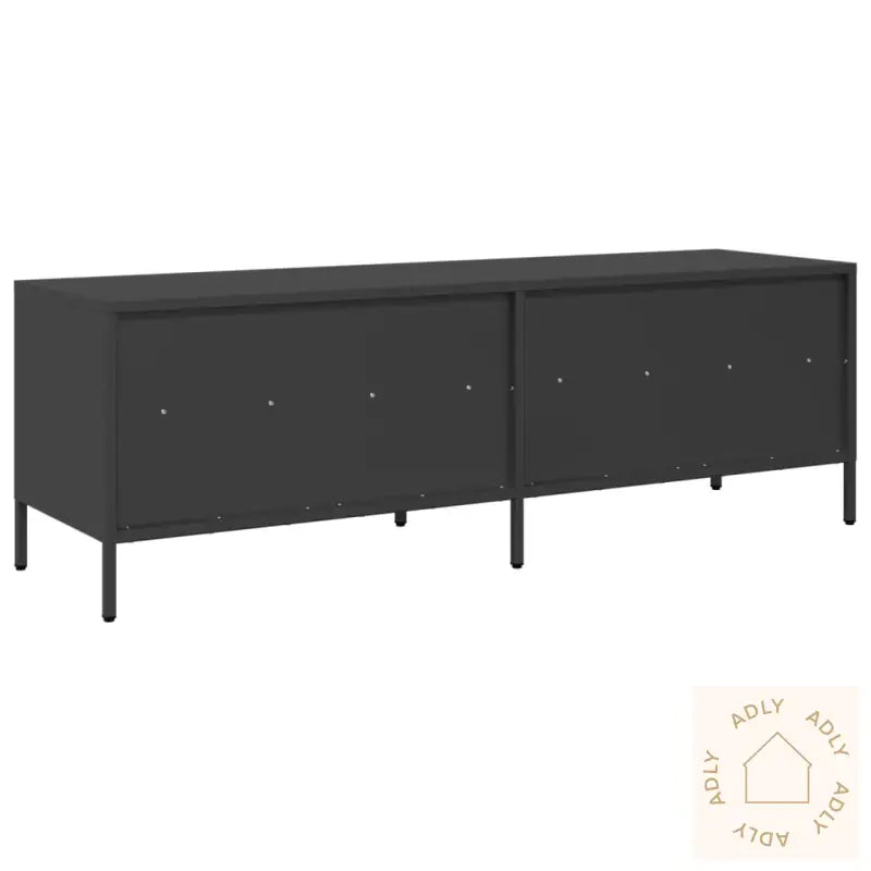 Tv-Benk Svart 135X39X43,5 Cm Kaldvalset Stål