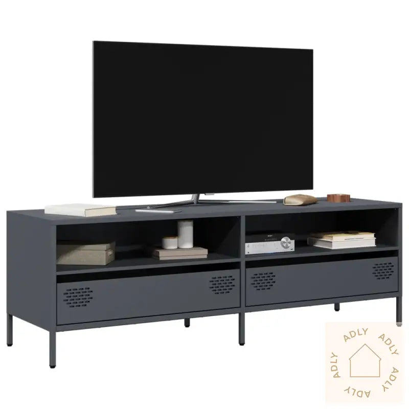 Tv-Benk Antrasitt 135X39X43,5 Cm Kaldvalset Stål