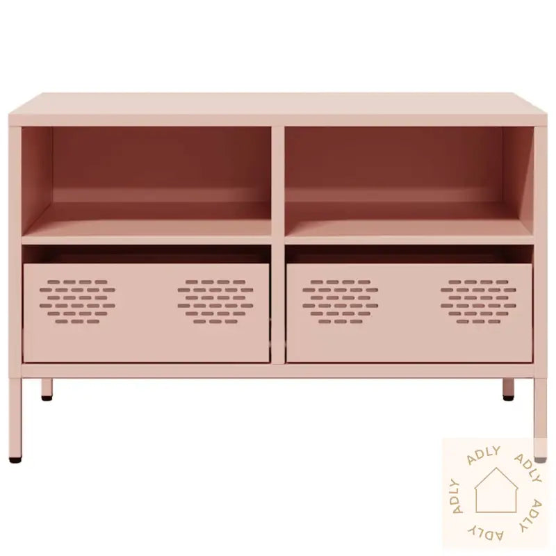 Tv-Benk Rosa 68X39X43,5 Cm Kaldvalset Stål