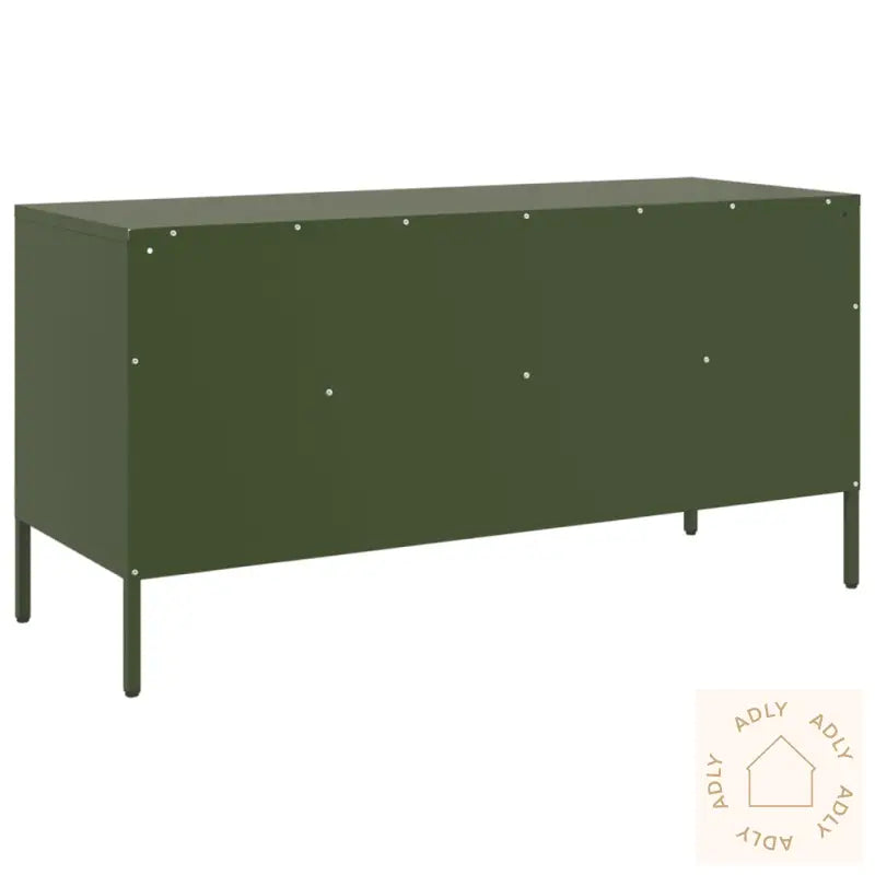 Tv-Benk Olivengrønn 100,5X39X50,5 Cm Stål