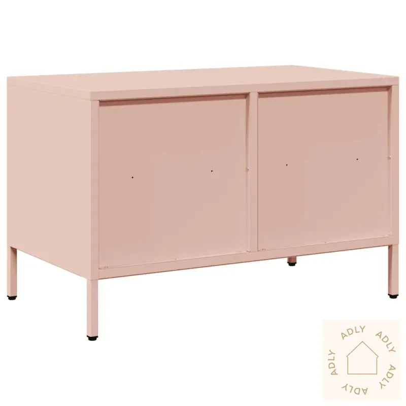Tv-Benk Rosa 68X39X43,5 Cm Kaldvalset Stål