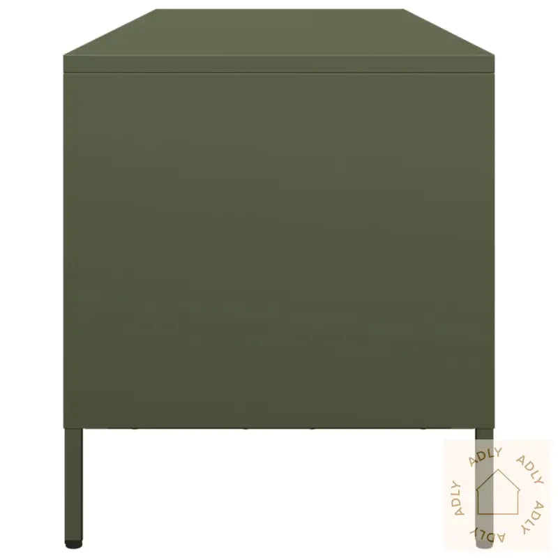 Tv-Benk Olivengrønn 135X39X43,5 Cm Kaldvalset Stål