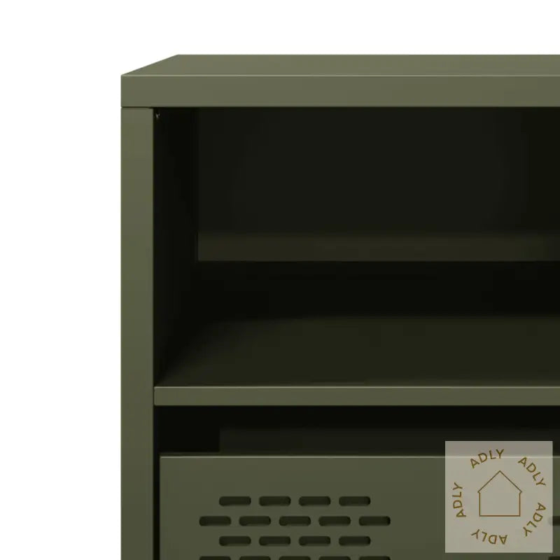 Tv-Benk Olivengrønn 68X39X43,5 Cm Kaldvalset Stål