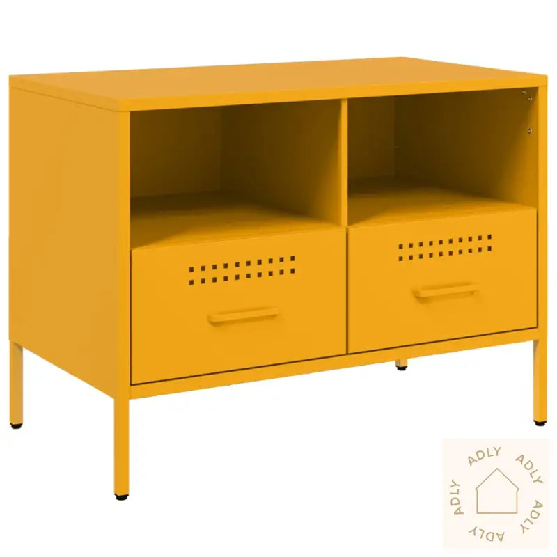 Tv-Benk Sennepsgul 68X39X50,5 Cm Stål