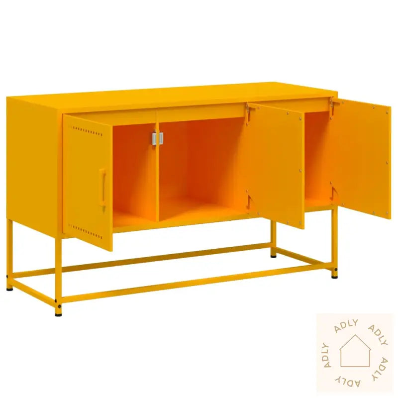 Tv-Benk Sennepsgul 100,5X39X60,5 Cm Stål