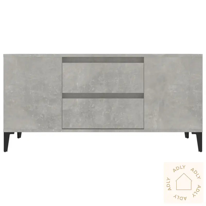 Tv-Benk Betonggrå 102X44,5X50 Cm Konstruert Tre