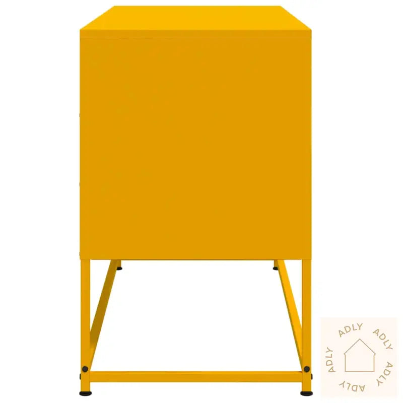 Tv-Benk Sennepsgul 100,5X39X60,5 Cm Stål