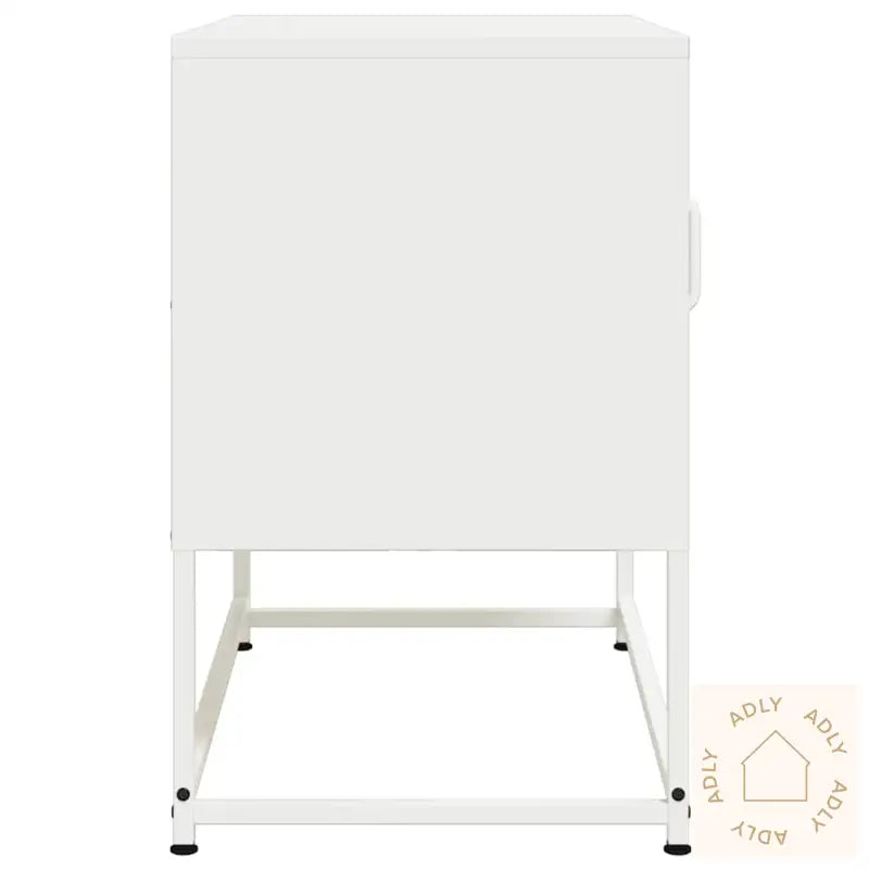 Tv-Benk Hvitt 68X39X60,5 Cm Stål