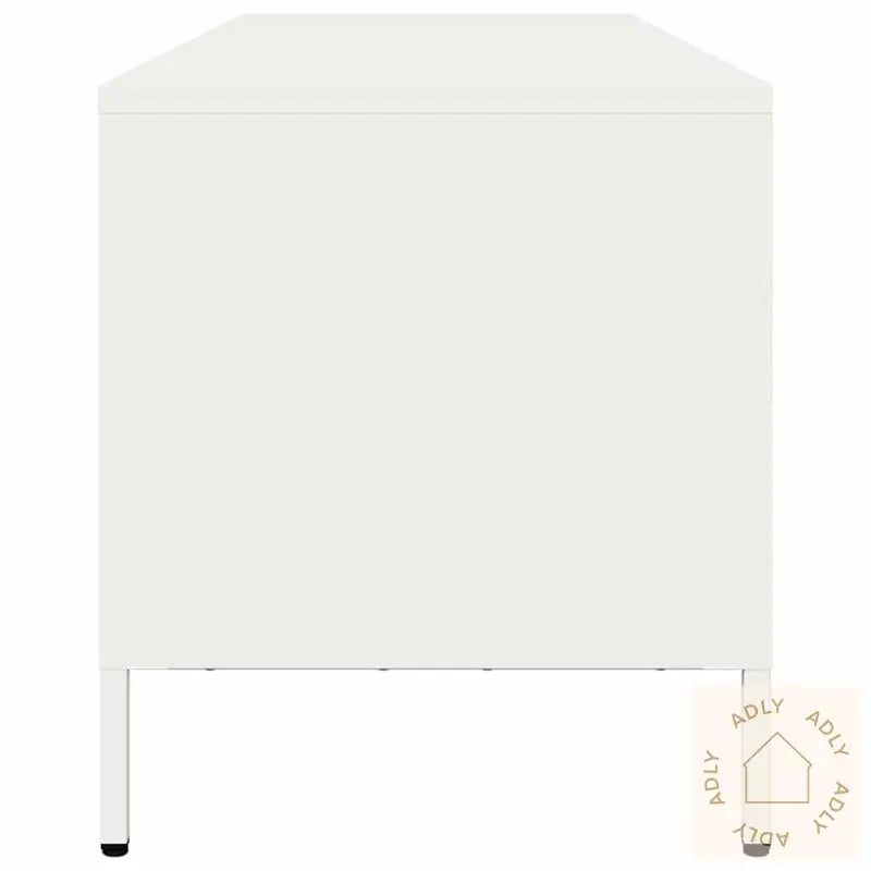 Tv-Benk Hvit 135X39X43,5 Cm Kaldvalset Stål