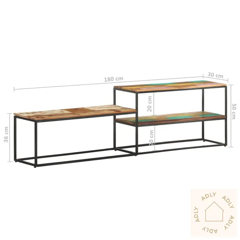 Tv-Benk 180X30X50 Cm Gjenvunnet Heltre