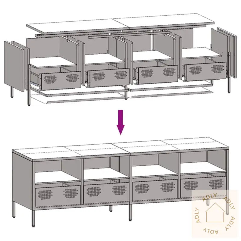 Tv-Benk Sennepsgul 135X39X43,5 Cm Kaldvalset Stål