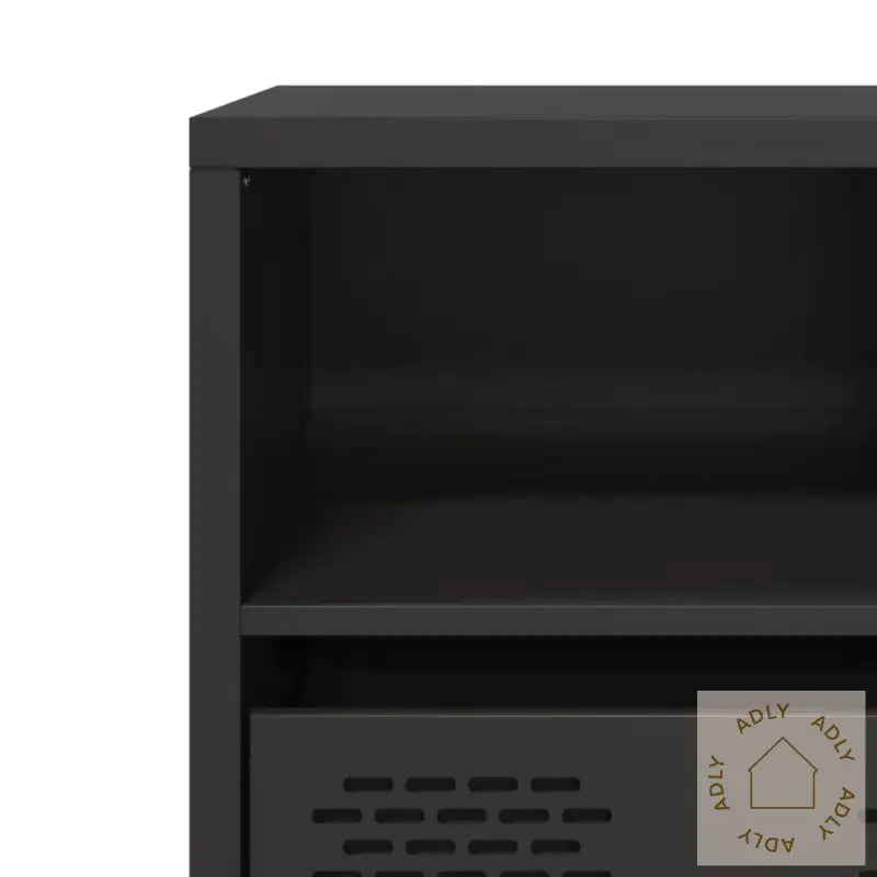 Tv-Benk Svart 68X39X43,5 Cm Kaldvalset Stål
