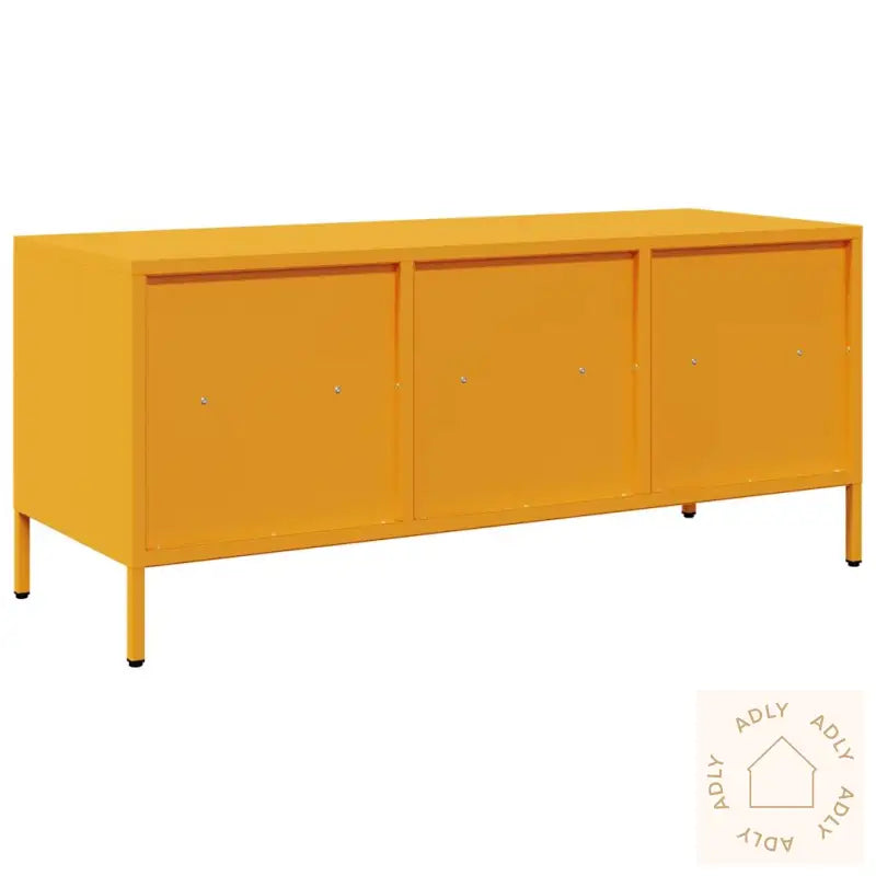 Tv-Benk Sennepsgul 101,5X39X43,5 Cm Kaldvalset Stål