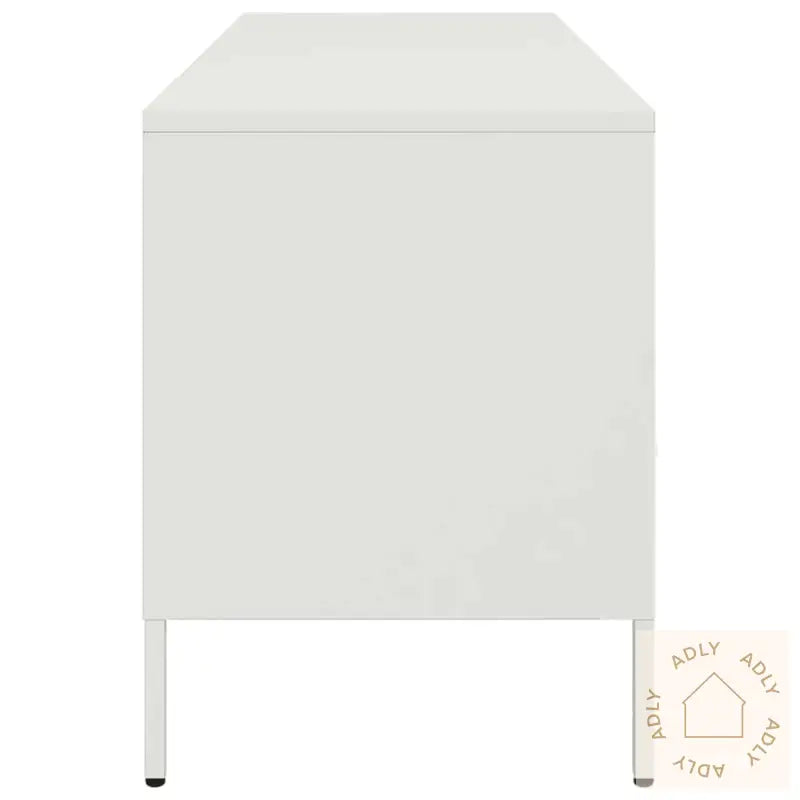 Tv-Benk Hvit 100,5X39X50,5 Cm Stål