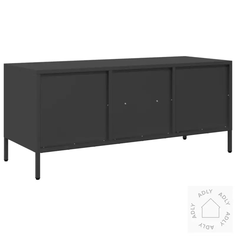 Tv-Benk Svart 101,5X39X43,5 Cm Kaldvalset Stål