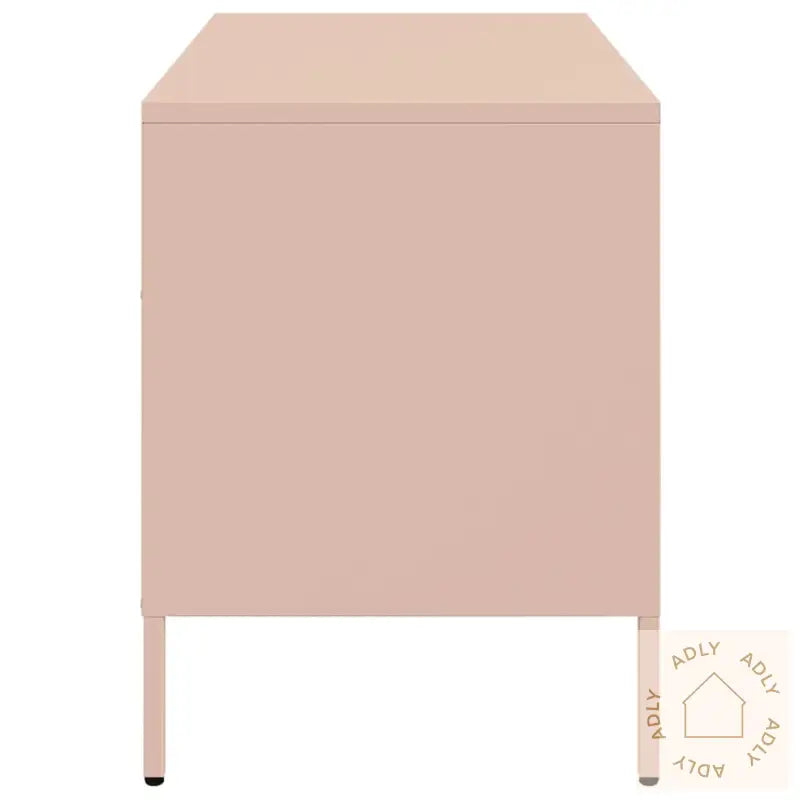 Tv-Benker 2 Stk Rosa 68X39X50,5 Cm Stål