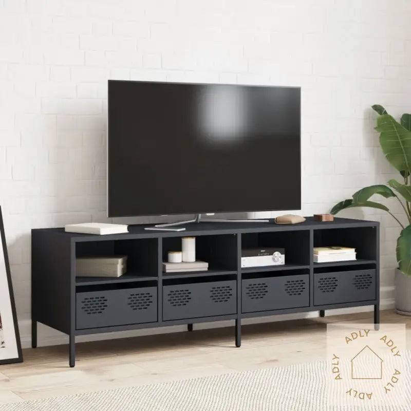 Tv-Benk Antrasitt 135X39X43,5 Cm Kaldvalset Stål