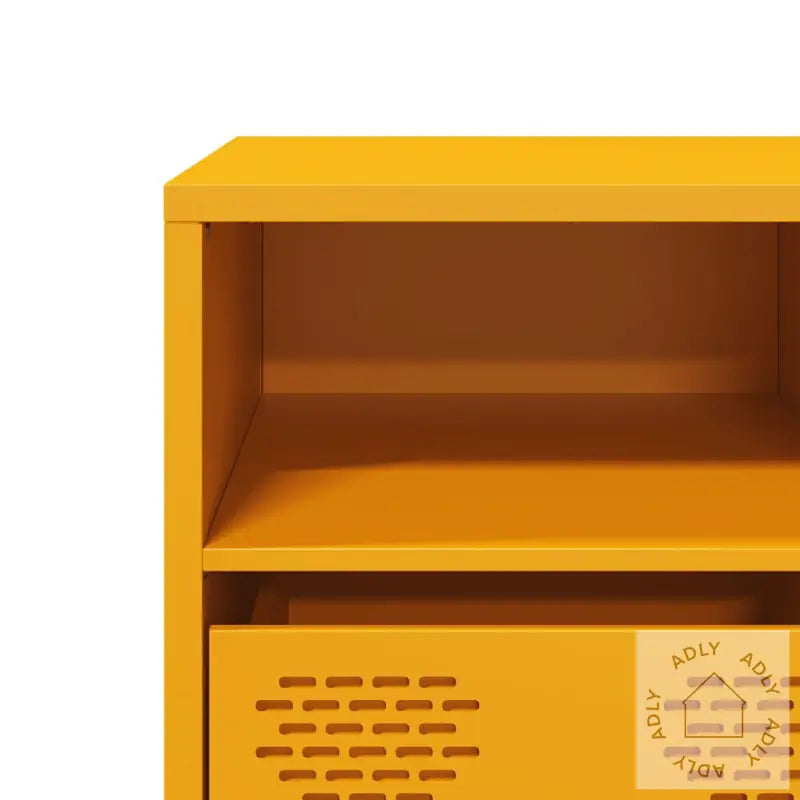 Tv-Benk Sennepsgul 135X39X43,5 Cm Kaldvalset Stål