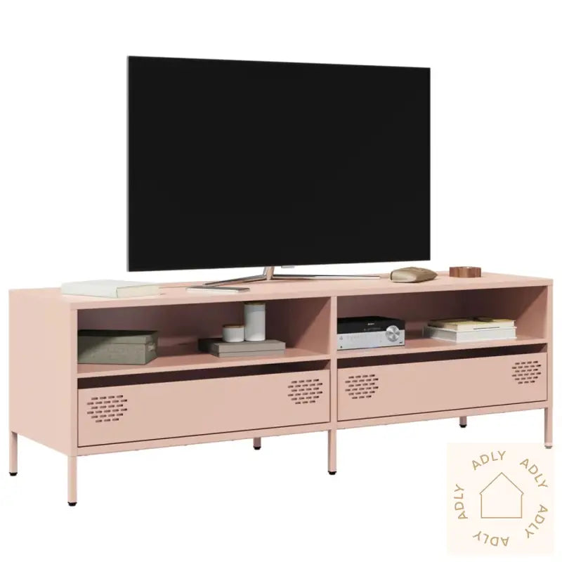 Tv-Benk Rosa 135X39X43,5 Cm Kaldvalset Stål