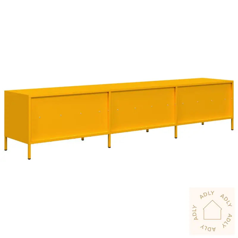 Tv-Benk Sennepsgul 202X39X43,5 Cm Kaldvalset Stål